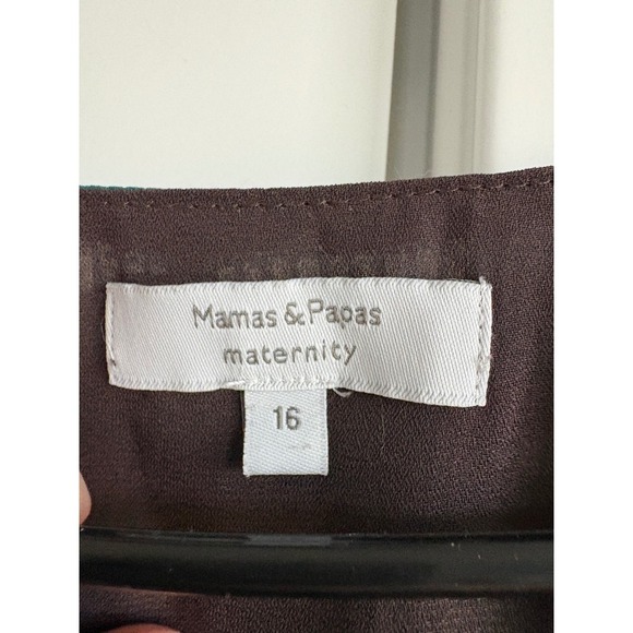 Mamas & Papas Maternity Boho Beaded V Neck Print Dress Size 16 - Picture 3 of 8